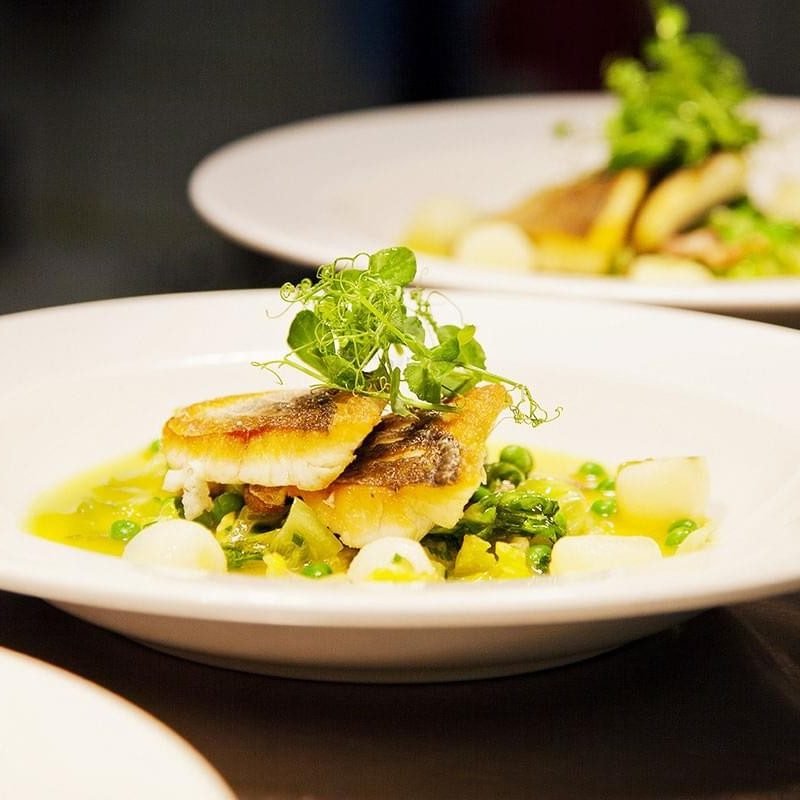 Sea bass, lovage butter