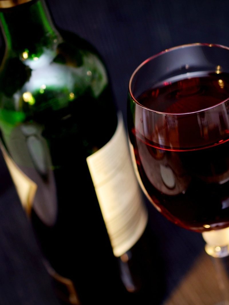 A glass of Moldovan red wine